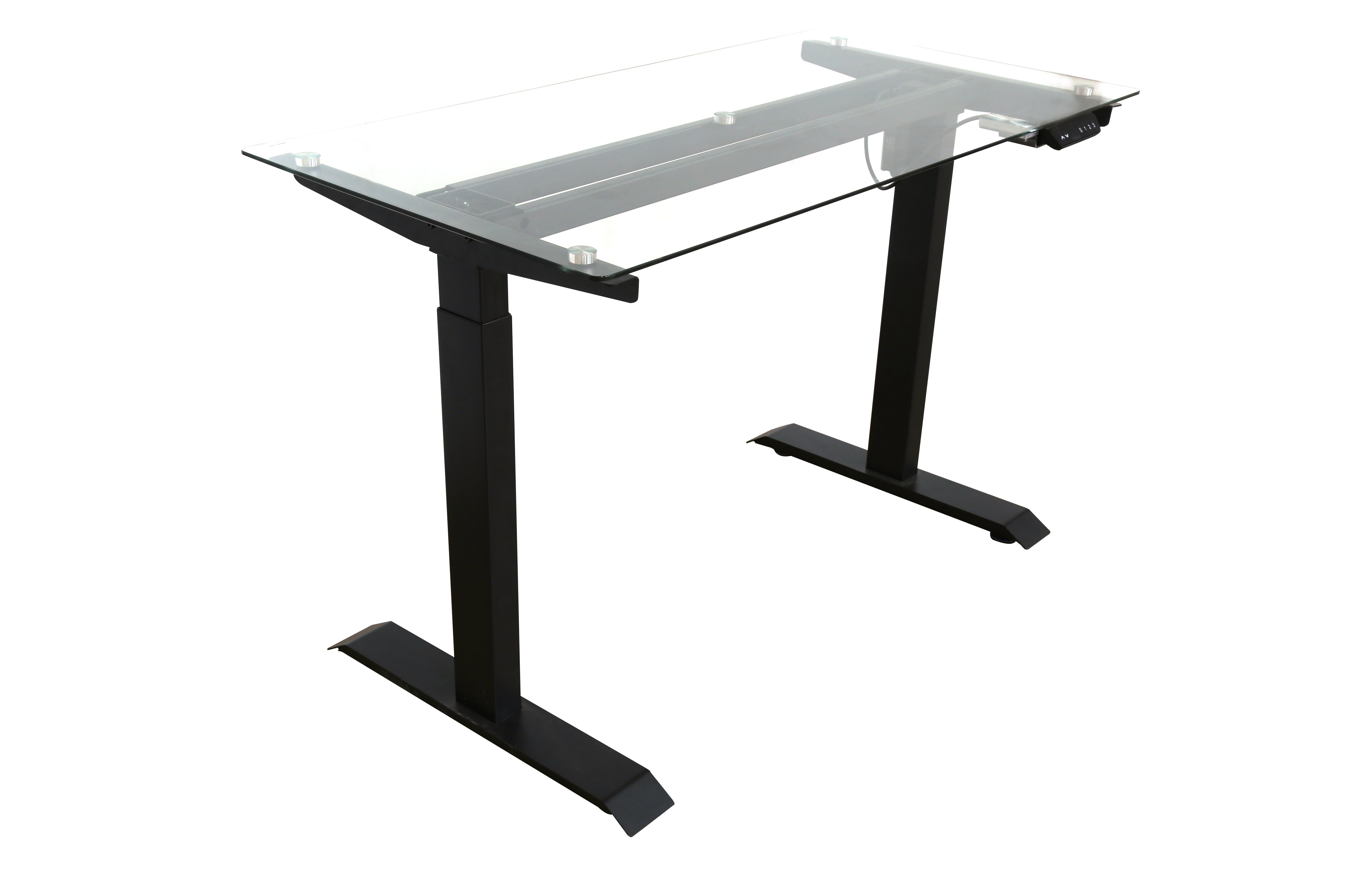 Height Adjustable Office Desk Glass Top Calasca