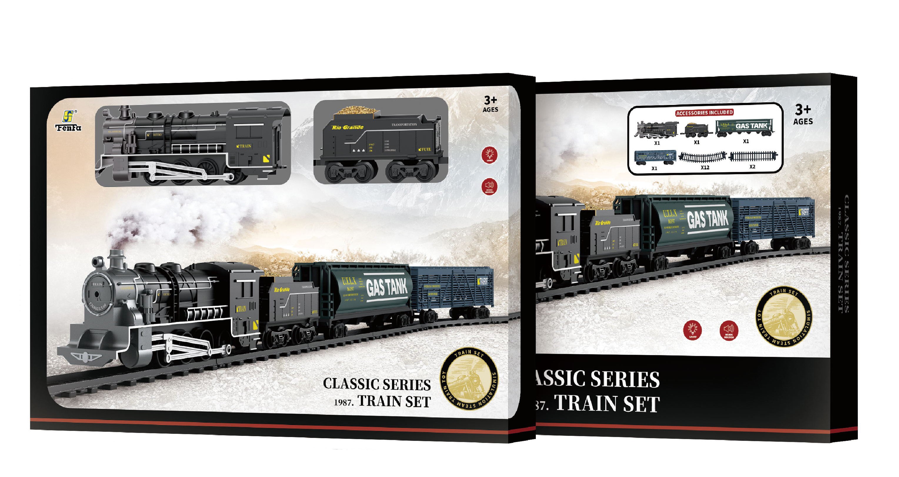 The classic rail train hot sale set