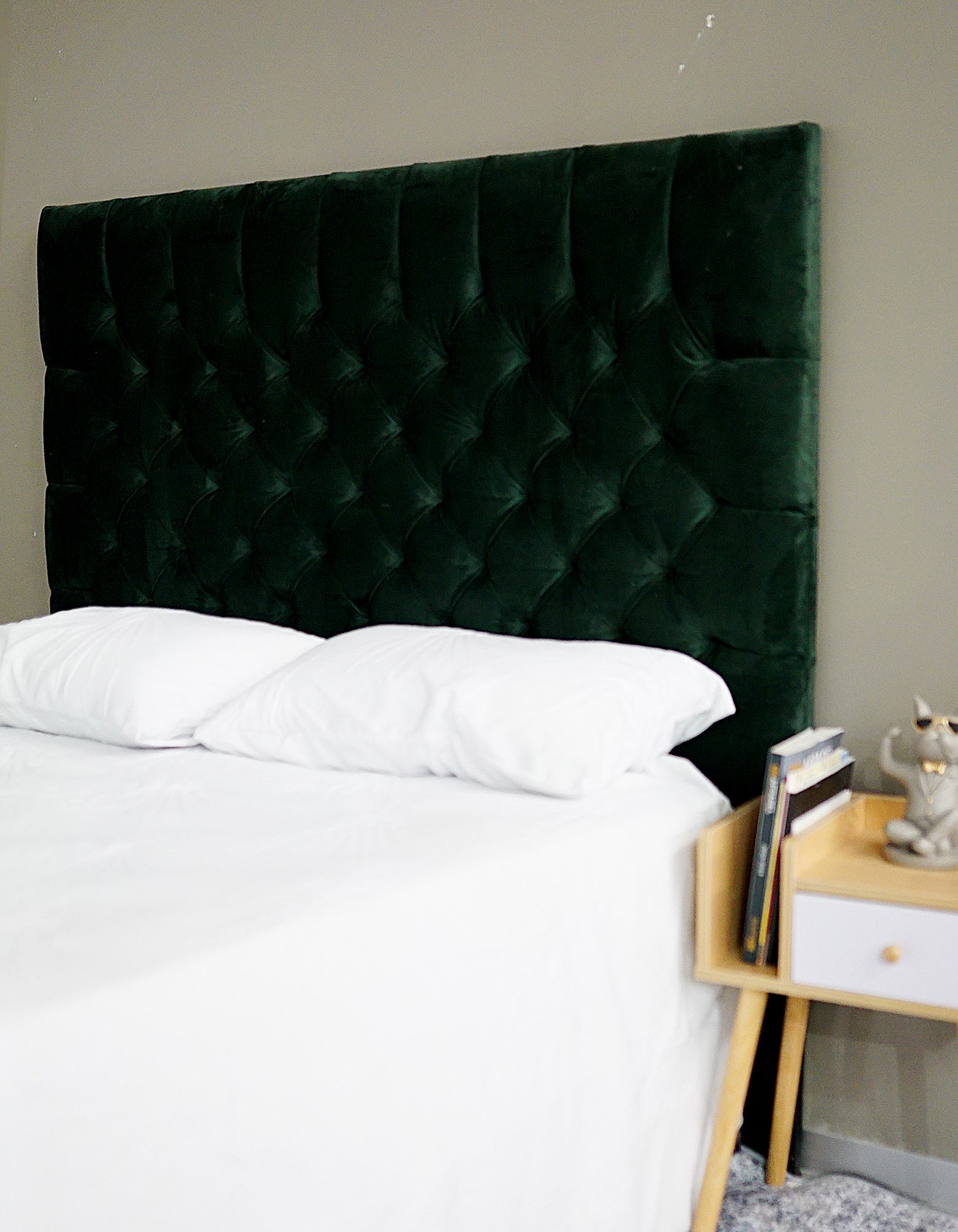 Florida Headboard Queen Velvet Green Calasca