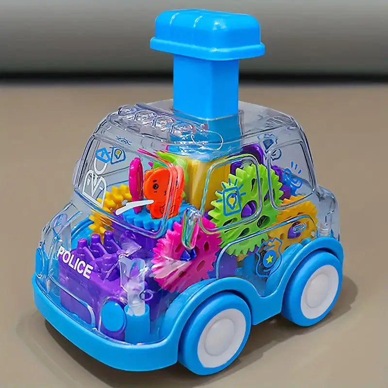 Cartoon Transparent Gear Toy Car