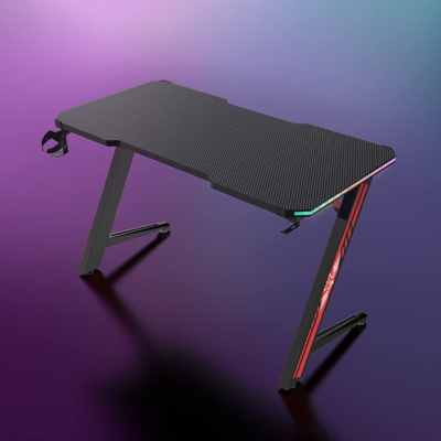 CyberGlow LED Light Gaming Desk - Fine Living