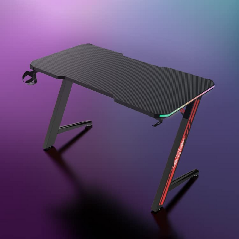 CyberGlow LED Light Gaming Desk - Fine Living