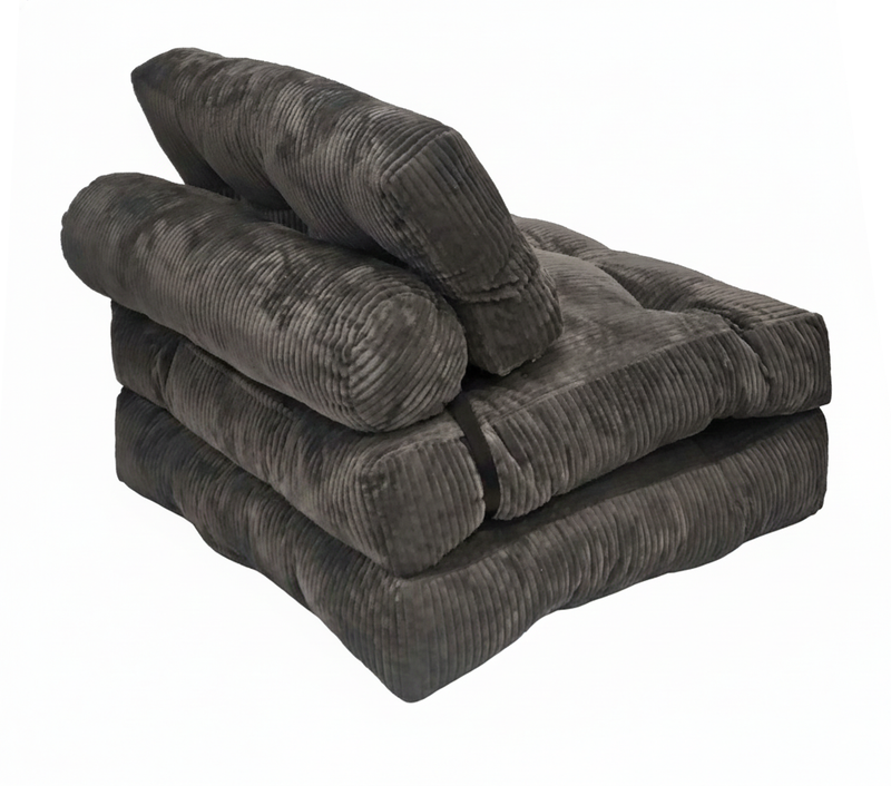 Foldable Chair Bed - Grey - Finery