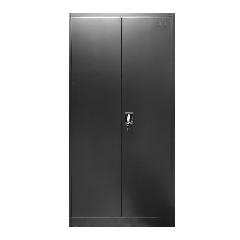 Metal 2 door cupboard -1.8m - Black - Fine Living