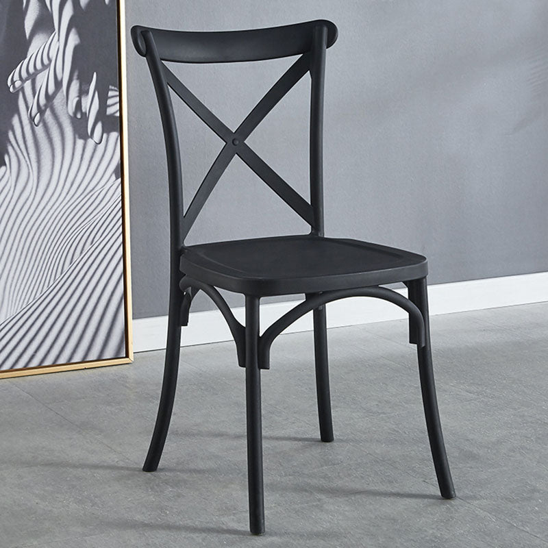 Cross Back Dining Chair - Fine Living - Black