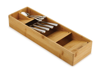 Bamboo Space Saver Cutlery Organizer - Fine Living