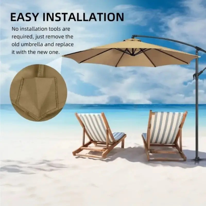 Ibiza Cantilever Umbrella - Beige - Finery