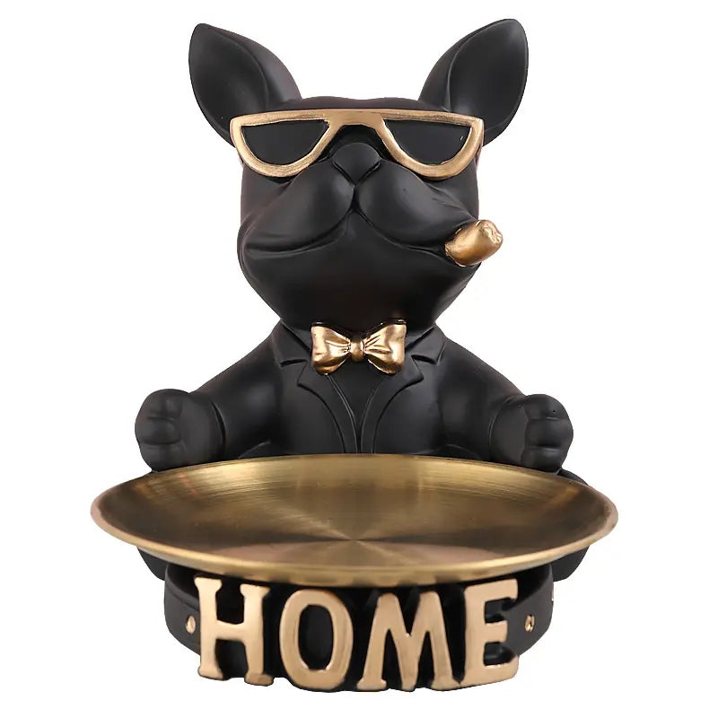 Bulldog with Written Bowl-Black