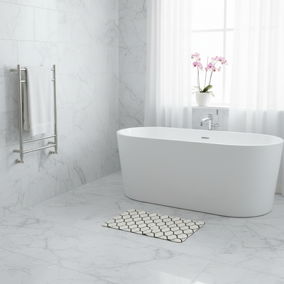 FlowEase - White - Rectangle Bath Mat - 40*60cm