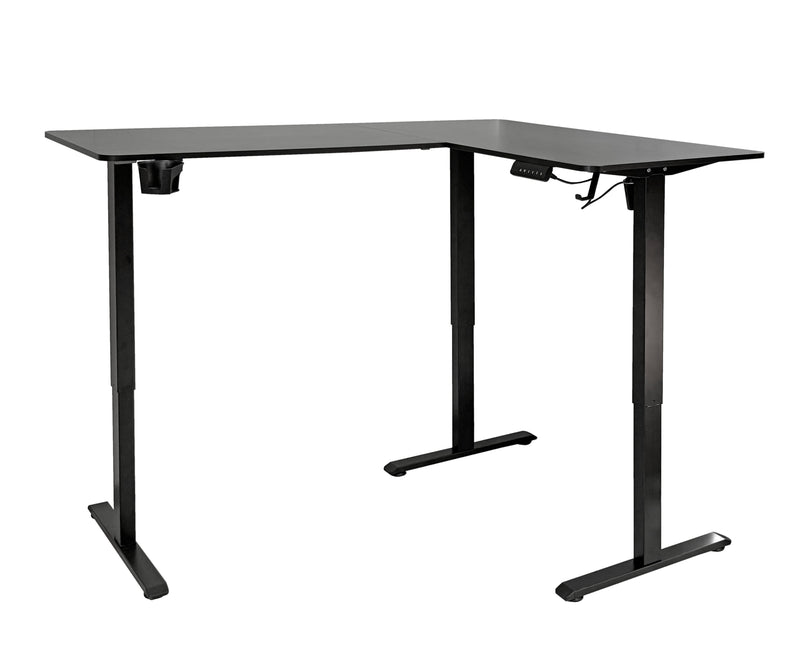 FlexiCorner Height Adjustable Desk - Black - Fine Living