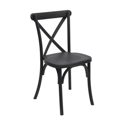 Cross Back Dining Chair - Fine Living - Black