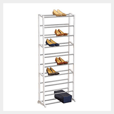 Fine Living - 10 Tier Shoe Rack - White