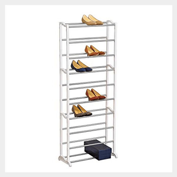 Fine Living - 10 Tier Shoe Rack - White