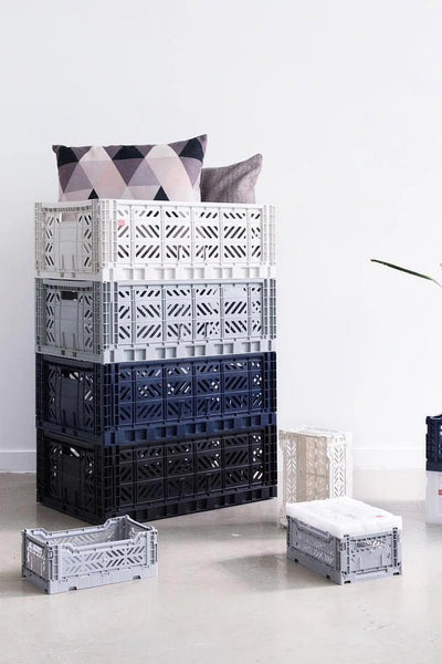 Fine Living Folding Crate Small - Blue
