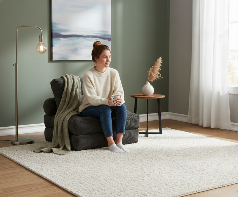 Foldable Chair Bed - Grey - Finery