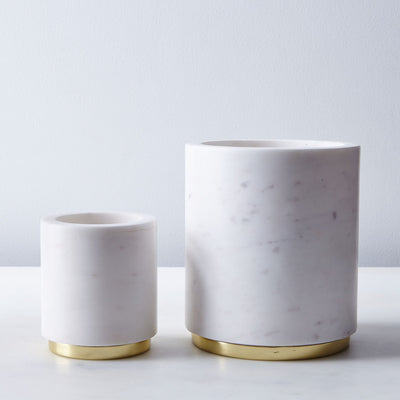 Marble and Brass Utensils Holder