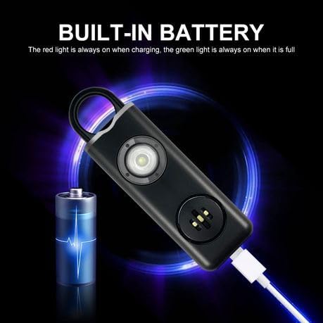 LED Personal Alarm - Black