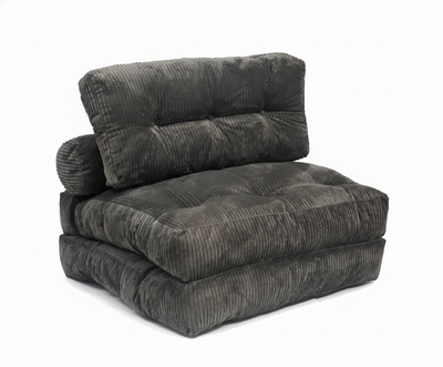 Foldable Chair Bed - Grey - Finery