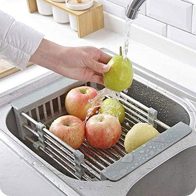 Fine Living - Extended Over Sink Drainer - Grey