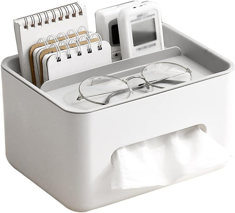 MultiStore Tissue Box - White-Fine Living