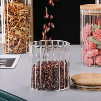 Pantry Gem Jar with Bamboo Lid - 90 x 100mm