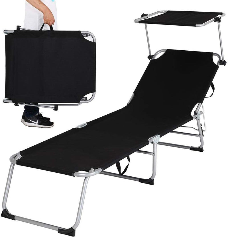 Sun Lounge Chair - Black - Finery