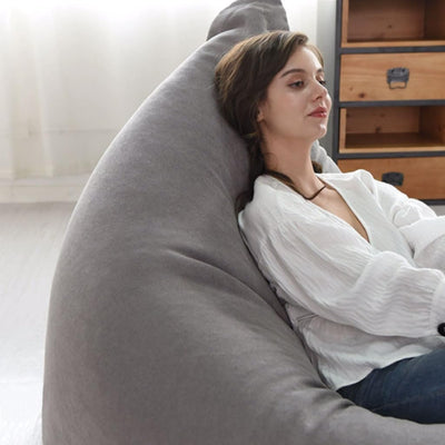 Indoor or Outdoor Shell Bean Bag Light Grey