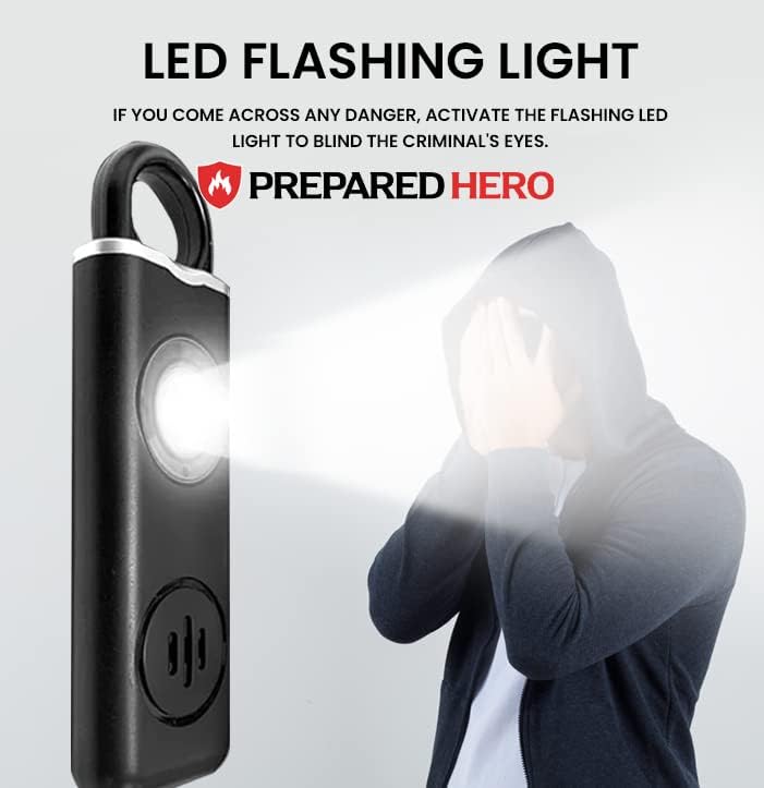 LED Personal Alarm - Black