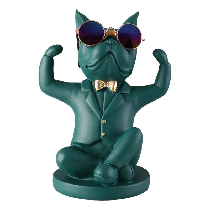 Bulldog Glass Holder-Green