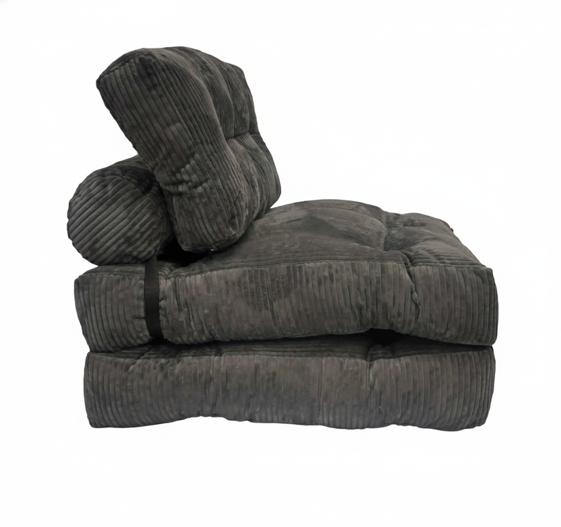 Foldable Chair Bed - Grey - Finery