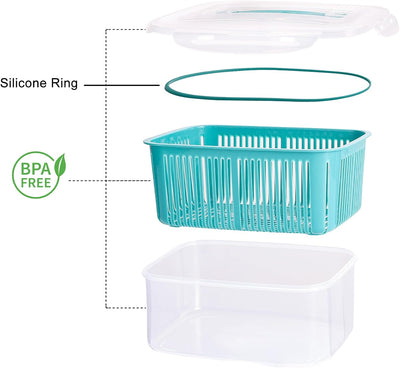 Multifunctional Airtight Drainer Food Storage