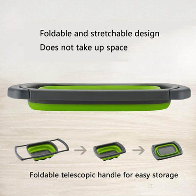 Collapsible Over-Sink Sieve-Green