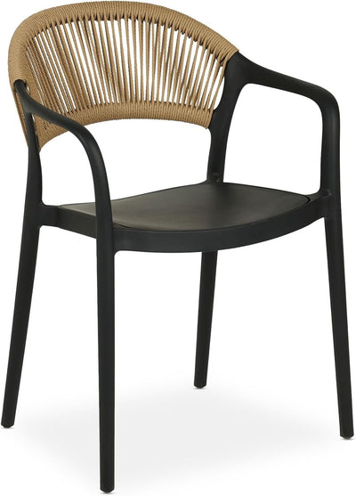 Oslo Rope Chair - Black & Brown - Finery
