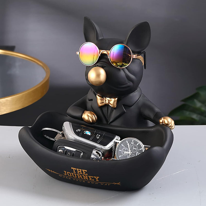 Bulldog with Mini Bowl-Black