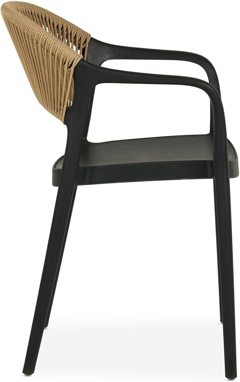 Oslo Rope Chair - Black & Brown - Finery