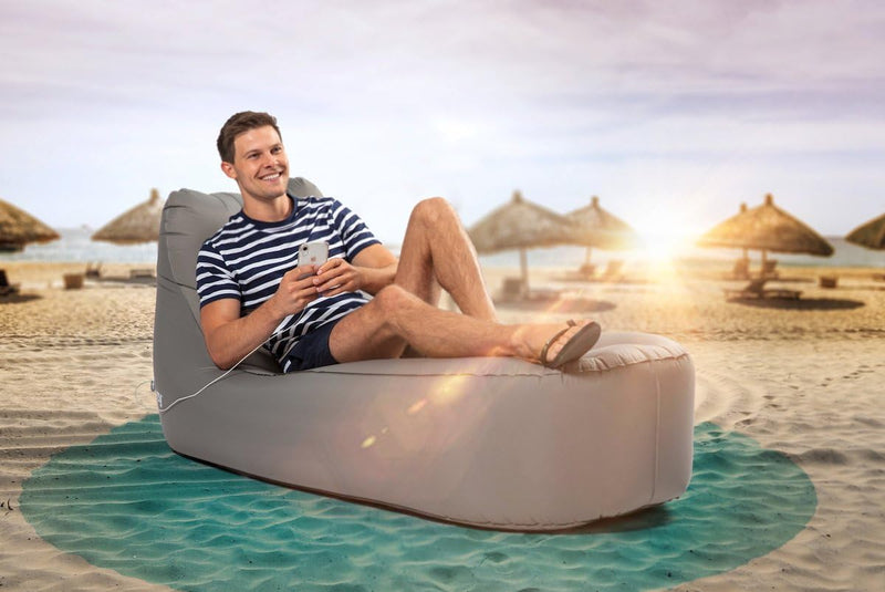Fine Living Sun Lounger Bean Bag- Dark Grey