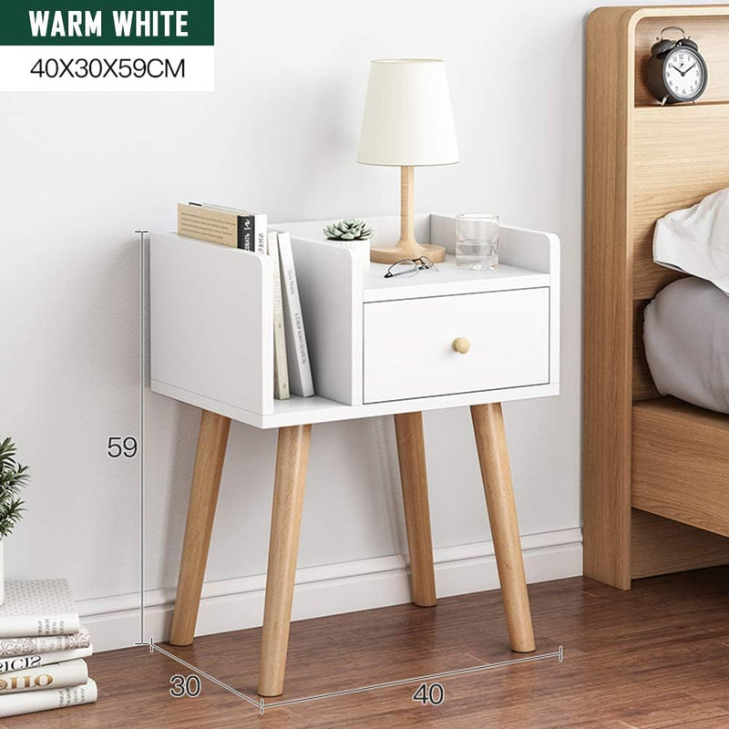 Nook Bedside Pedestal - White