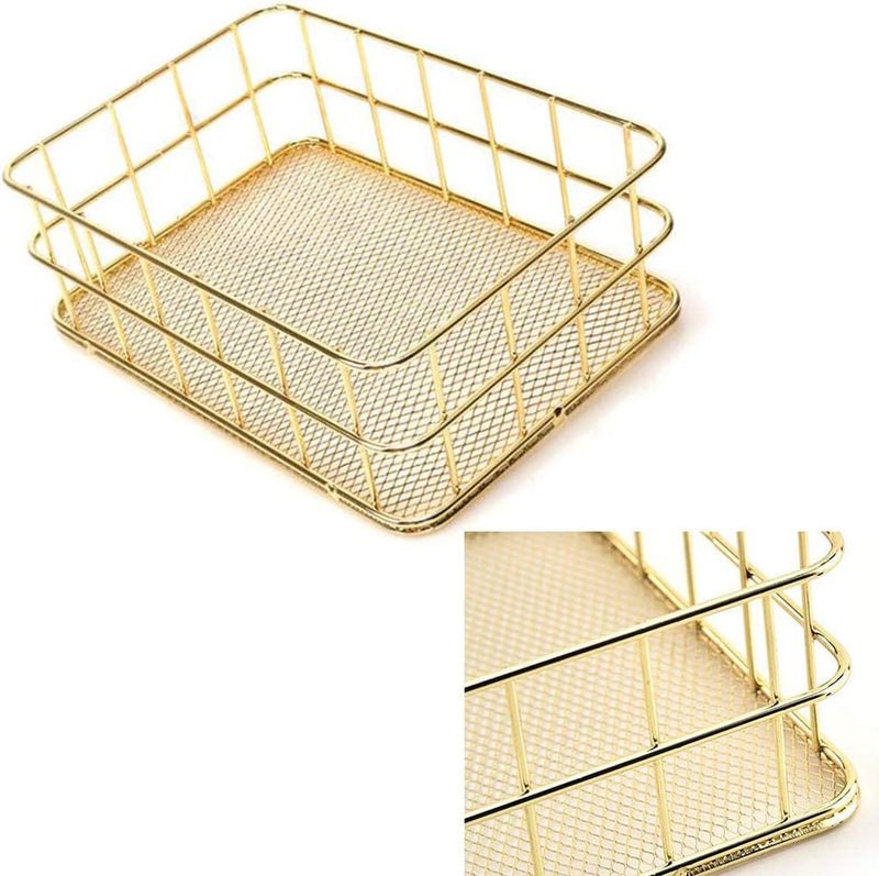 Mental Ovate Wire Rack - Gold