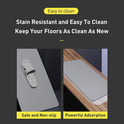 Diatom Mud Bath Mat- Dark Grey