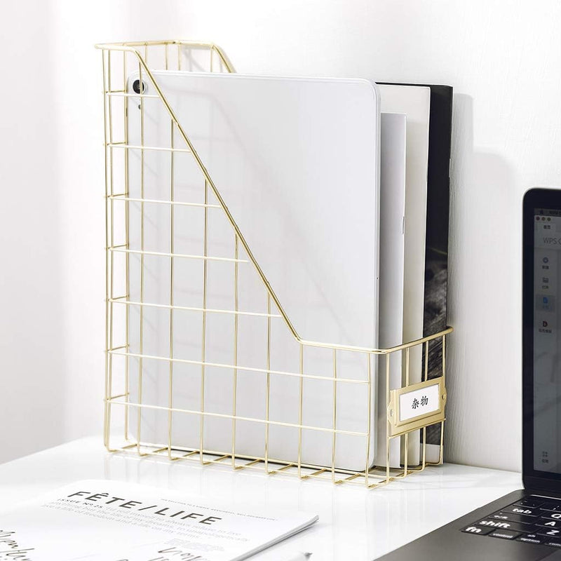 Fine Living File Holder - Gold