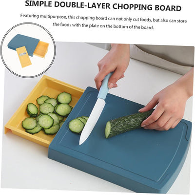 Fine Living Chop/Clear Board yellow/blue