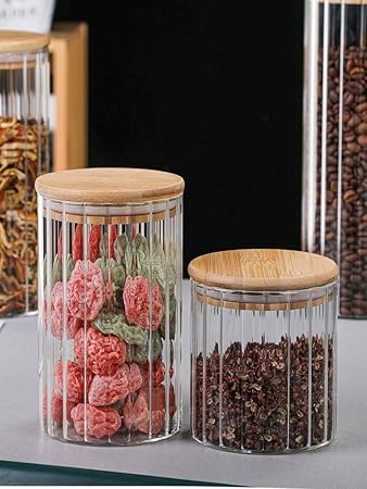 Pantry Gem Jar with Bamboo Lid - 90 x 100mm
