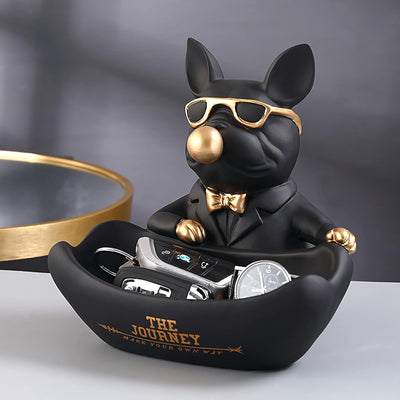 Bulldog with Mini Bowl-Black