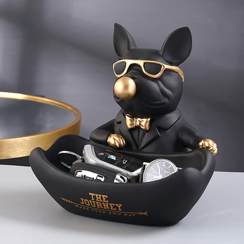 Bulldog with Mini Bowl-Black