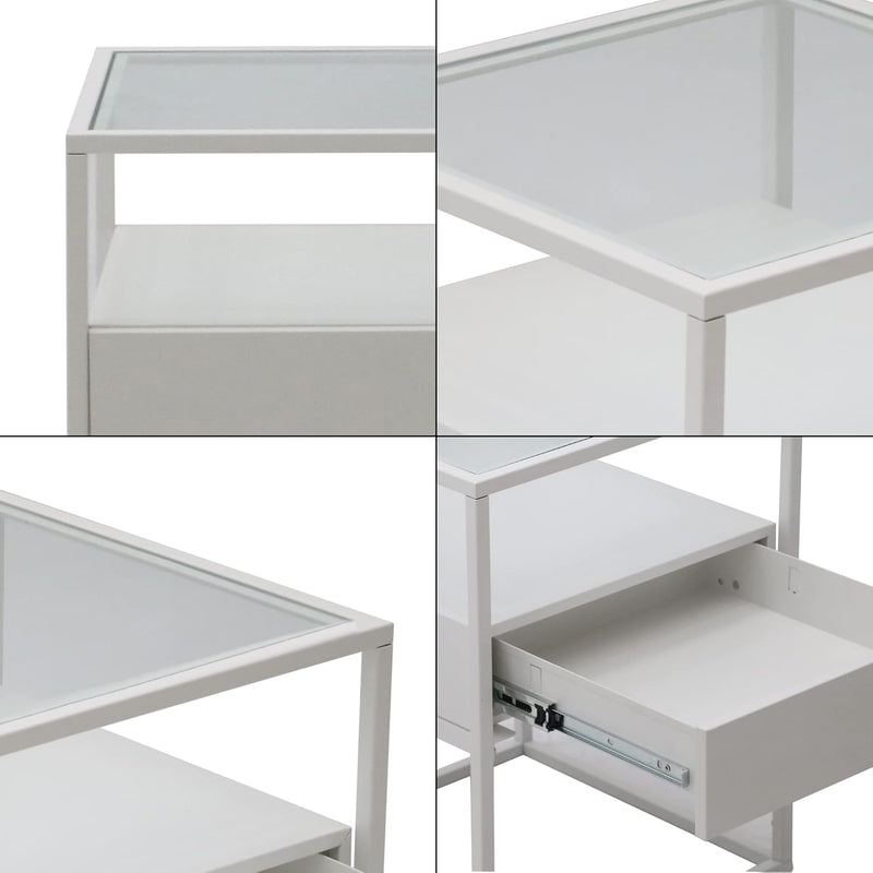 Fine Living Athens Side Table - White - Fine Living