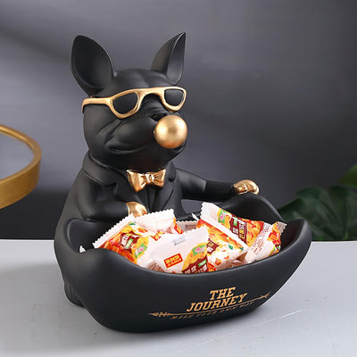 Bulldog with Mini Bowl-Black