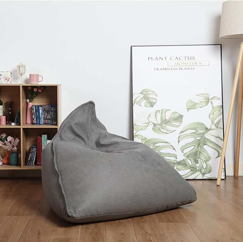 Indoor or Outdoor Shell Bean Bag Light Grey