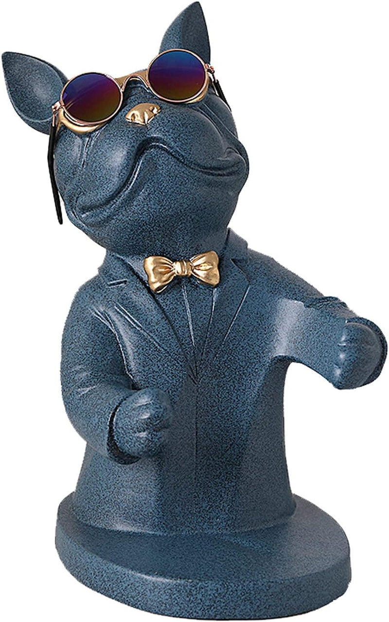 Bulldog Wine Holder - Blue