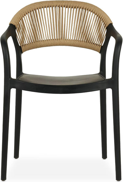 Oslo Rope Chair - Black & Brown - Finery