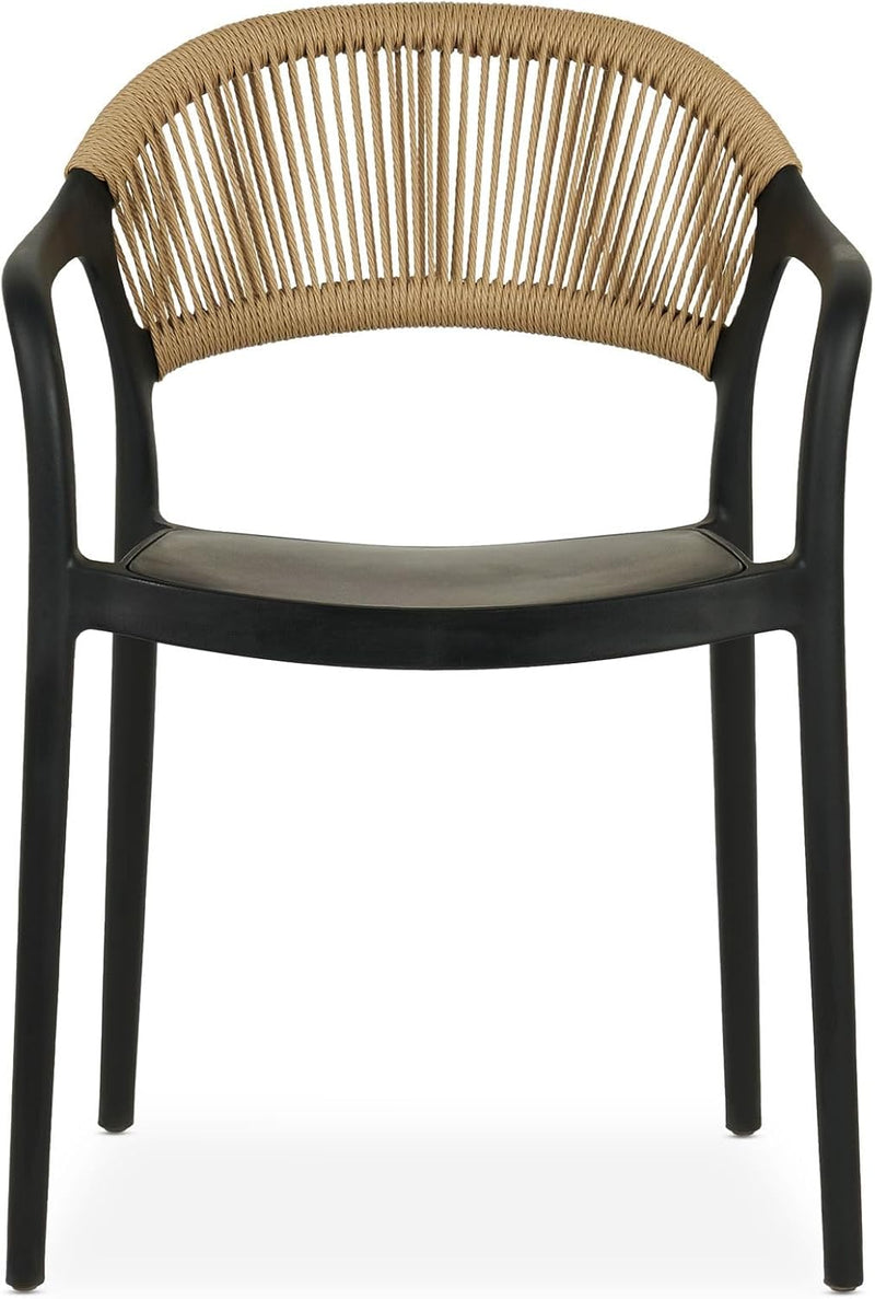 Oslo Rope Chair - Black & Brown - Finery